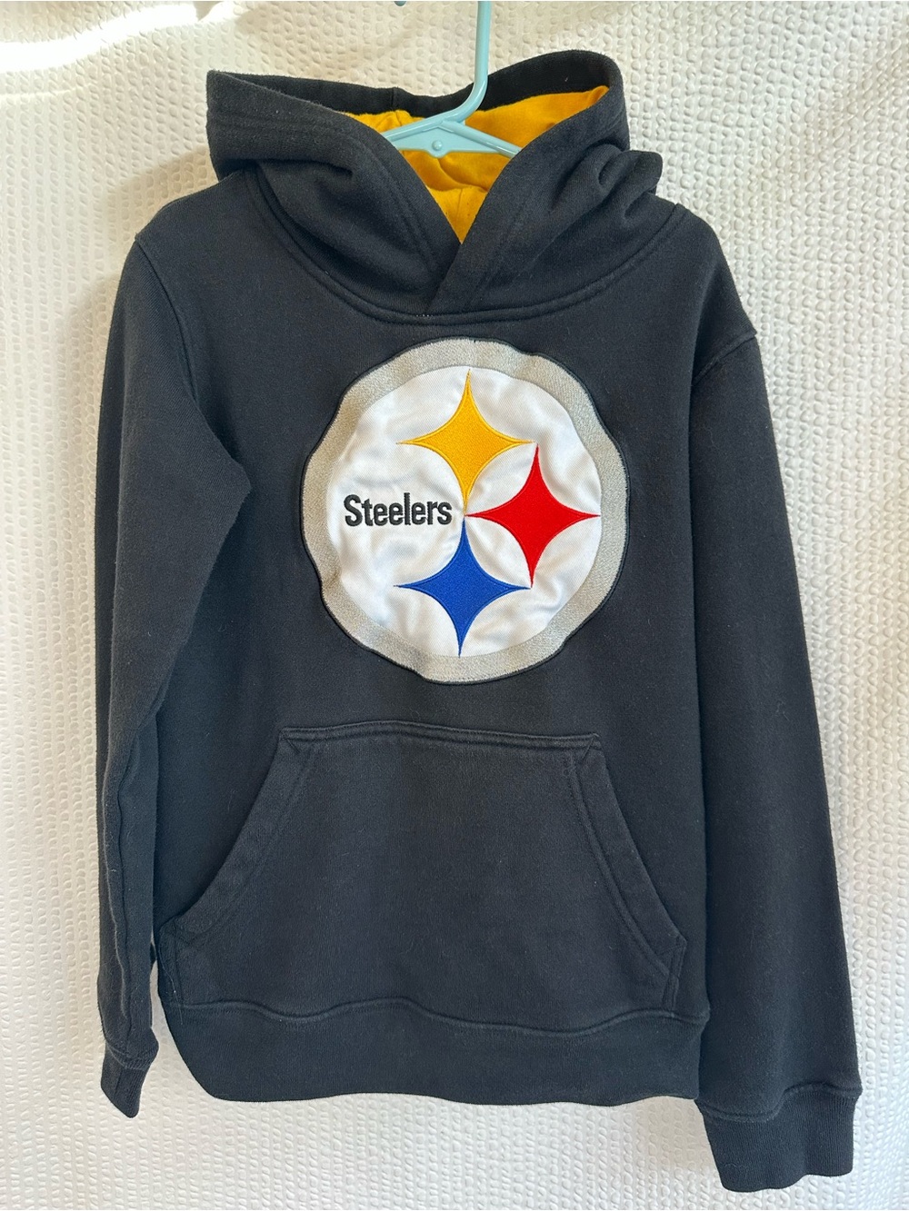 Pittsburgh Steelers Black Sweatshirt Hoodie Boys Size Small 8 NFL Football